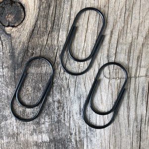 5-PACK Black Mini Wide Paperclip